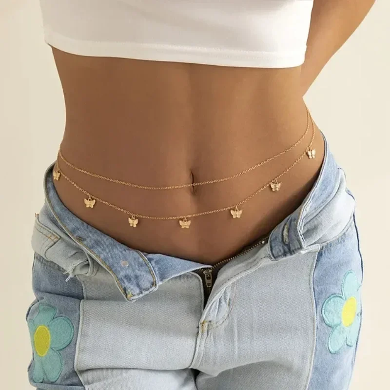 Body Jewelry In Bulk - New Charm Sexy Double Layer Butterfly