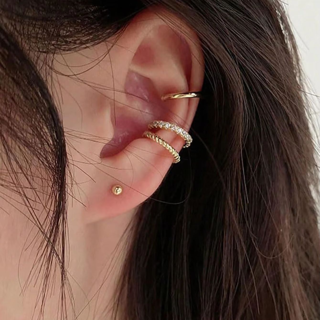3 Pcs Ear Cuff Earrings for Wo - Body Jewelry Hypoallergenic 评论和价格