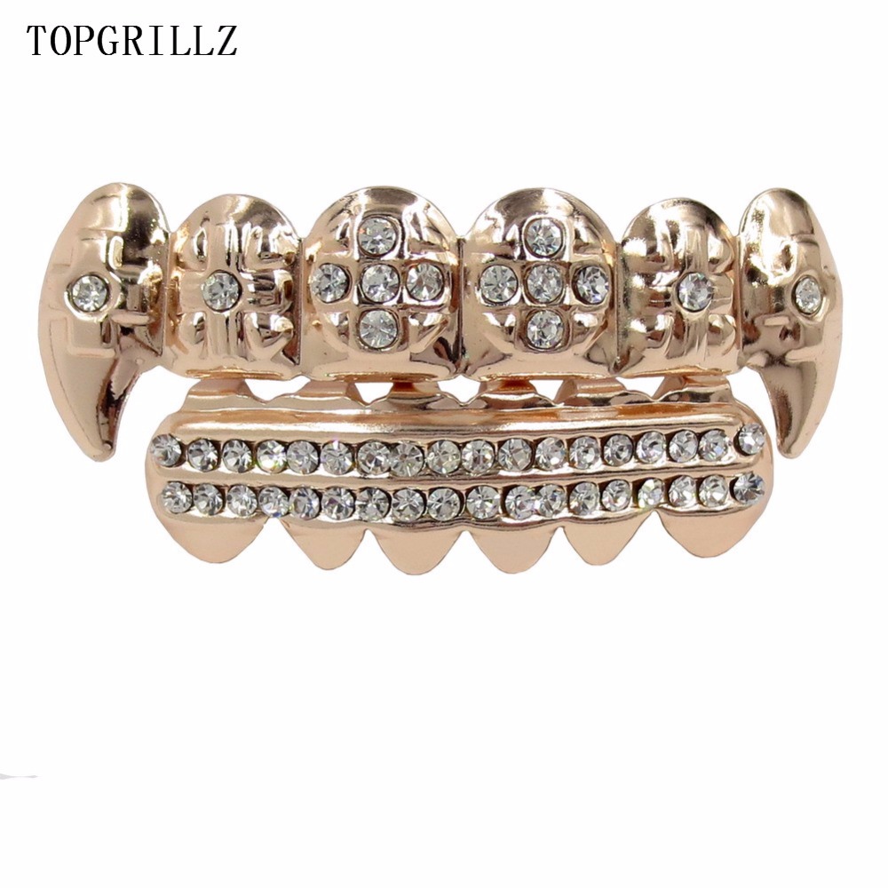 TOPGRILLZ Real Rose Gold Color - Body Jewelry Real Gold 评论和价格