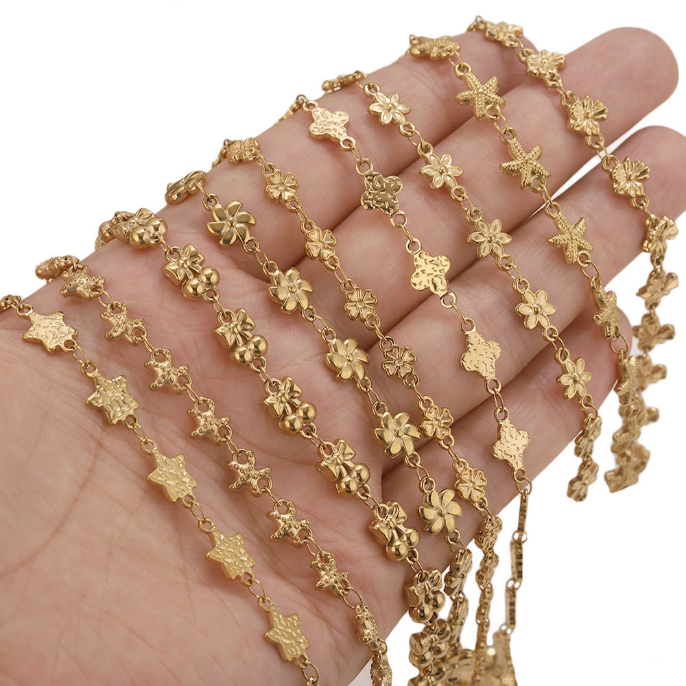 1Meter Stainless Steel Flower  - Body Jewelry In Bulk 评论和价格