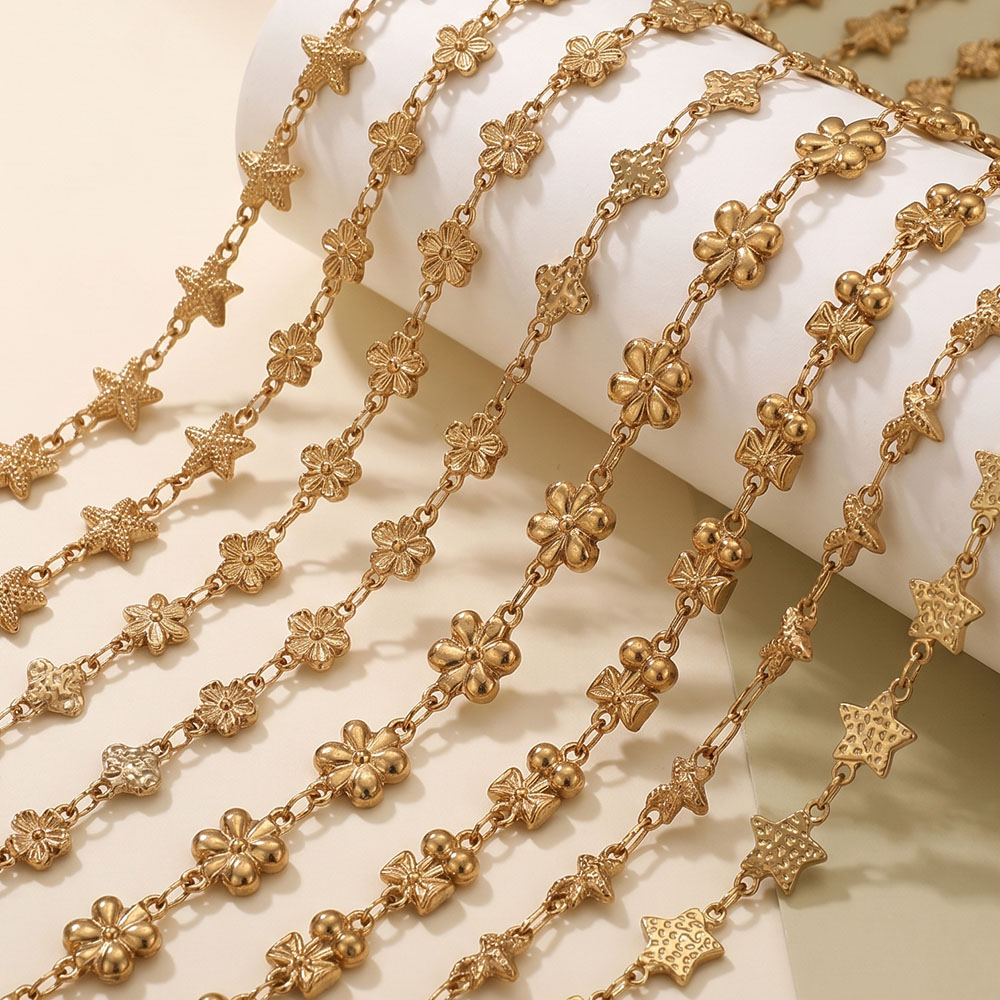 1Meter Stainless Steel Flower  - Body Jewelry In Bulk 评论和价格