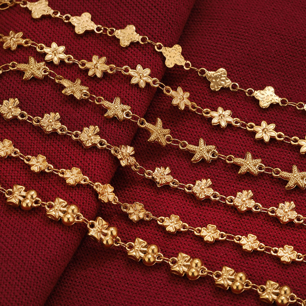 1Meter Stainless Steel Flower  - Body Jewelry In Bulk 评论和价格