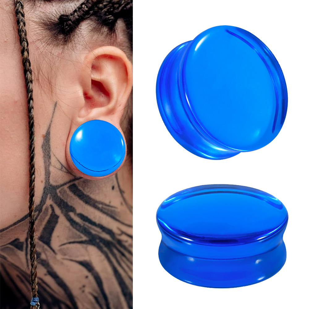 1/2/22PCS Glass&Stone Round Ea - Body Jewelry Ear Gauges 评论和价格