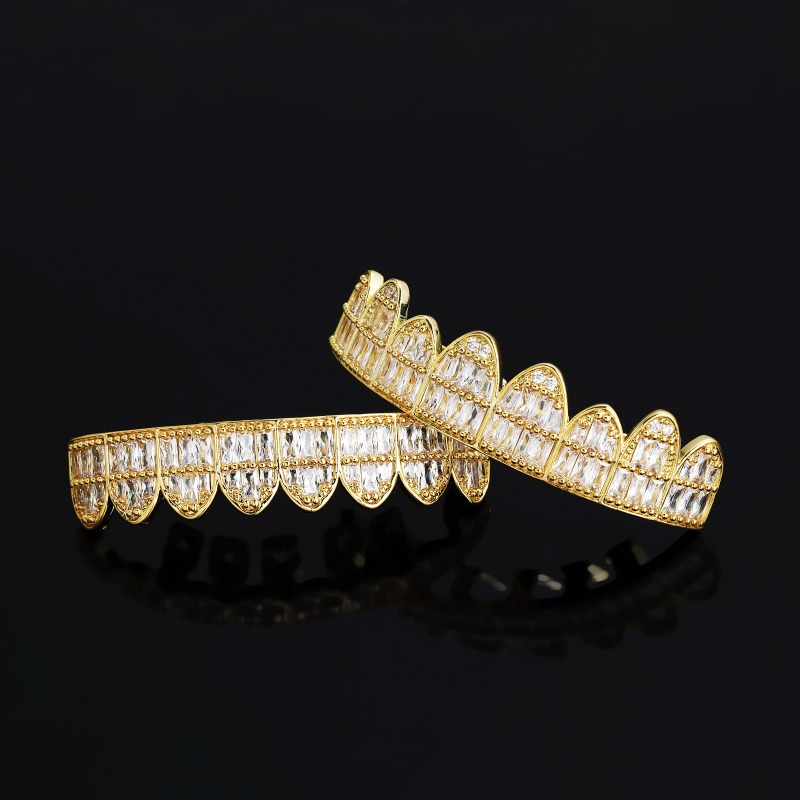 Hiphop Iced Out T Square Zirco - Body Jewelry Real Gold 评论和价格