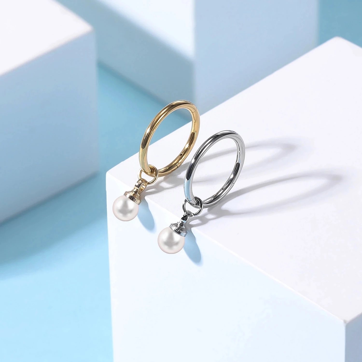 ZS 16G Gold Color Hoop Belly R - Body Jewelry Real Gold 评论和价格