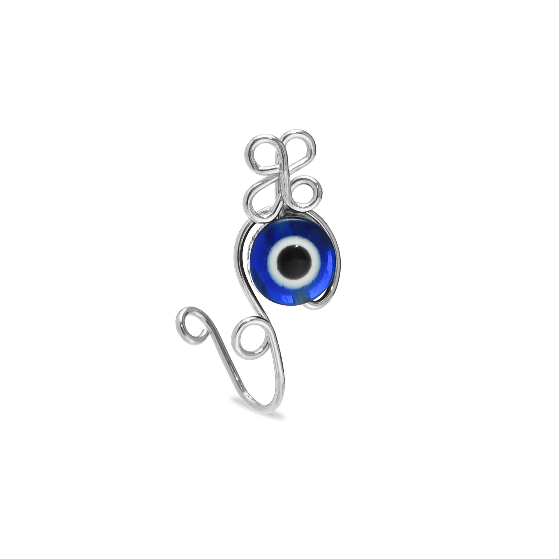 Evil Eye Nose Ring Handmade Co - Body Jewelry Real Gold 评论和价格