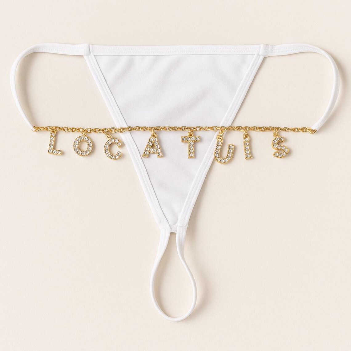 Custom Chain Thong With Name L - Body Jewelry Names 评论和价格