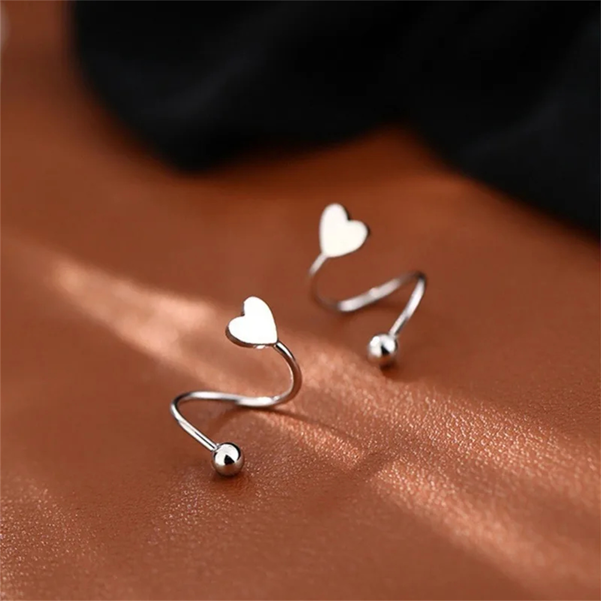 2pcs Stainless Steel Twist Lov - Body Jewelry Hypoallergenic 评论和价格