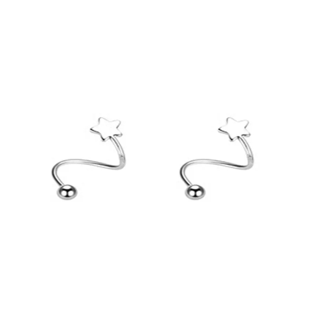 2pcs Stainless Steel Twist Lov - Body Jewelry Hypoallergenic 评论和价格