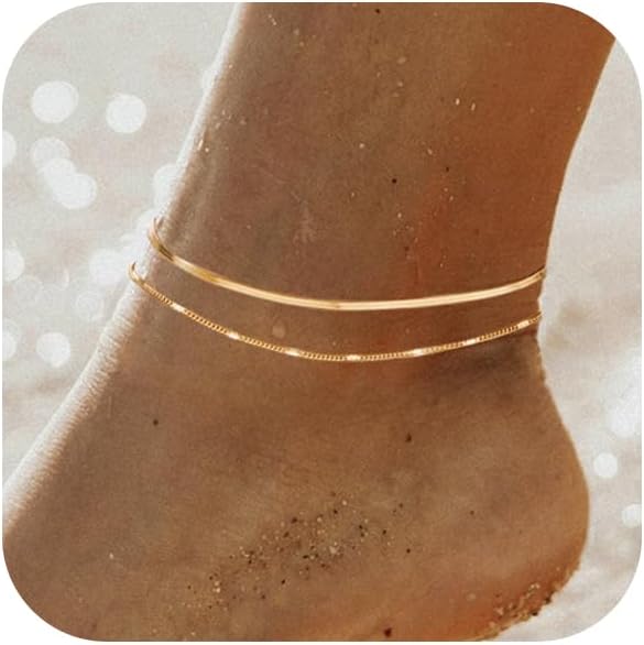 Ankle Bracelets for Women 14k  - Body Jewelry Real Gold 评论和价格