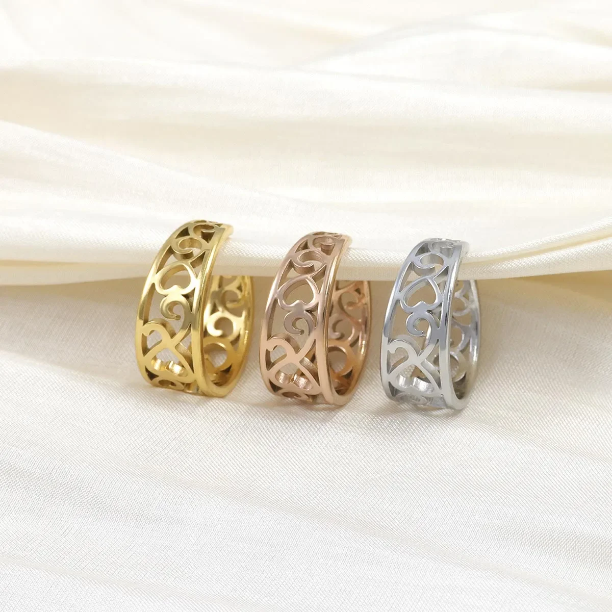 1pc/3pcs Lotus Hollow Crown St - Body Jewelry Hypoallergenic 评论和价格