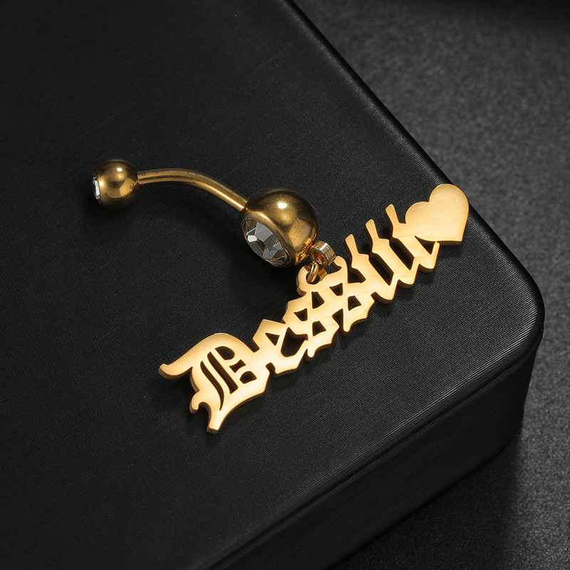 Letdiffery Custom Name Belly B - Body Jewelry Names 评论和价格