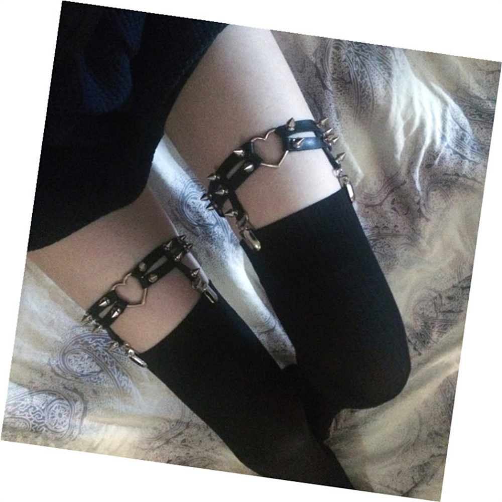 1Pcs Women Punk Goth Heart PU  - Body Jewelry In Bulk 评论和价格