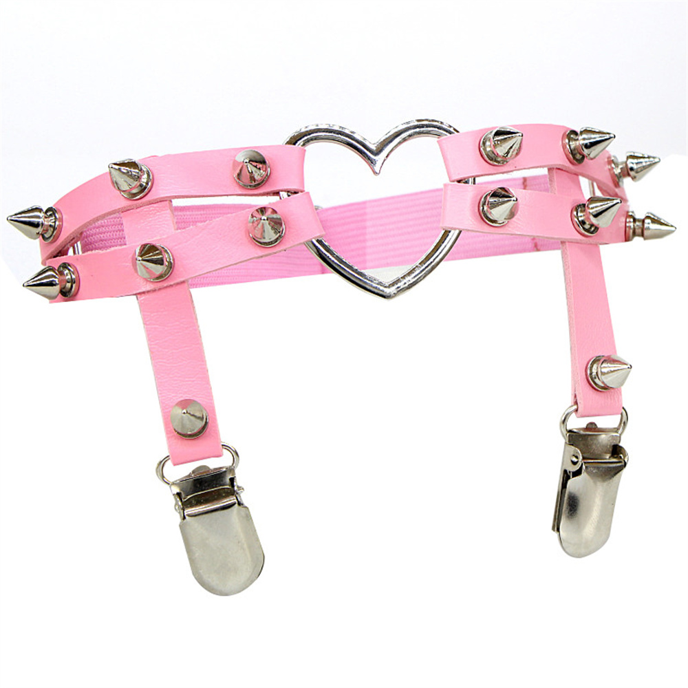 1Pcs Women Punk Goth Heart PU  - Body Jewelry In Bulk 评论和价格