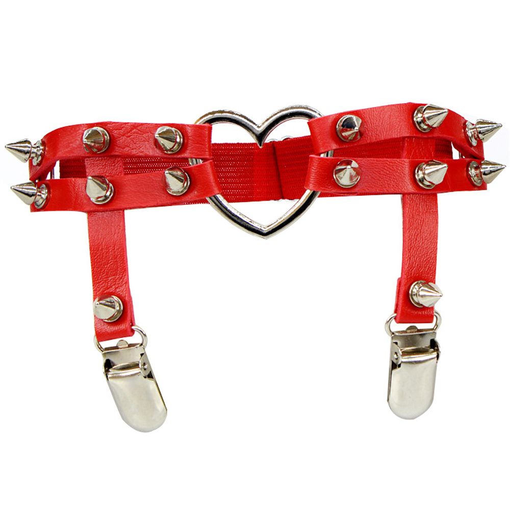 1Pcs Women Punk Goth Heart PU  - Body Jewelry In Bulk 评论和价格