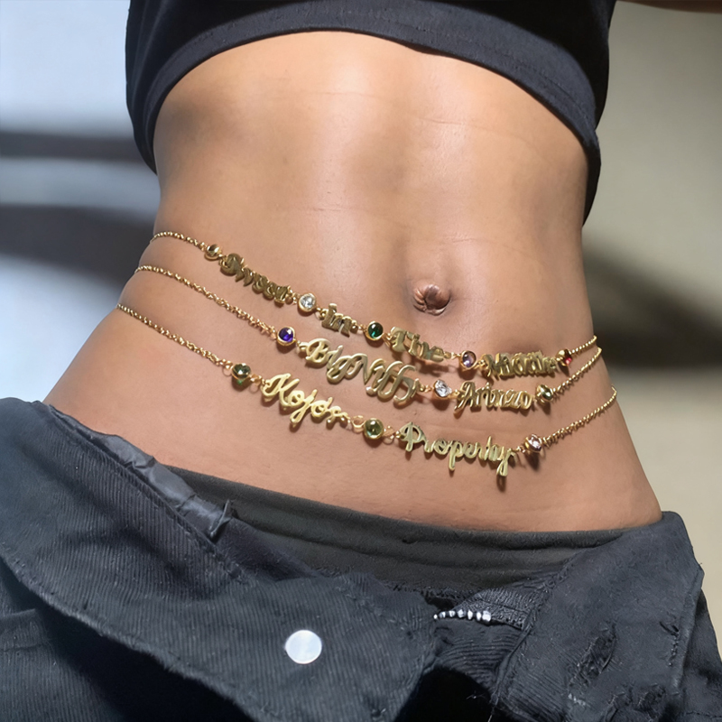DUOYING Custom Name Belly Chai - Body Jewelry Names 评论和价格
