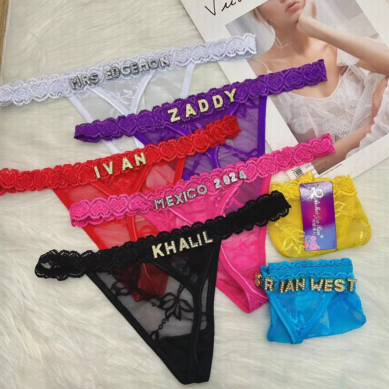 Custom Thongs with Name for Bo - Body Jewelry Names 评论和价格