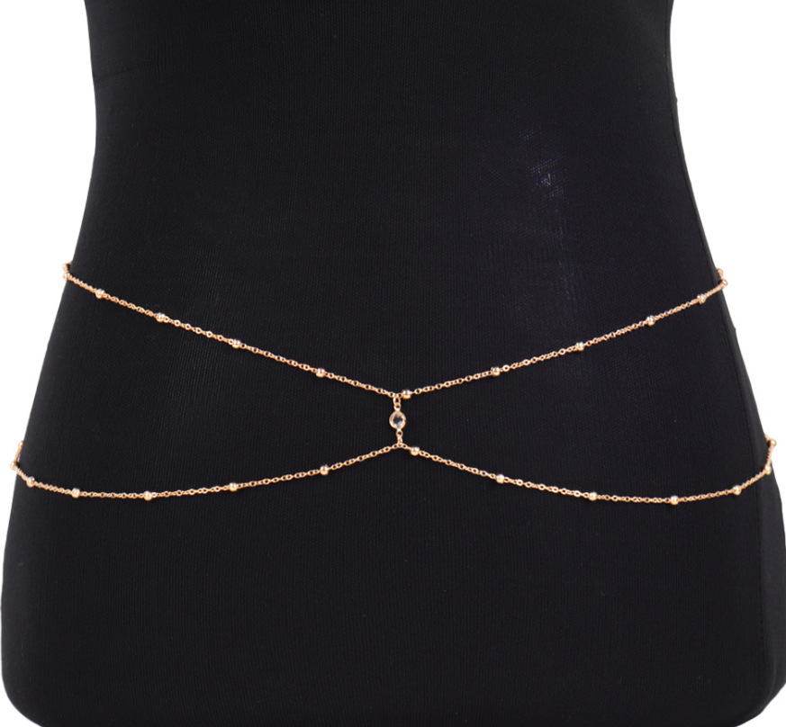 Clear Rhinestone Beaded Belly  - Body Jewelry In Bulk 评论和价格