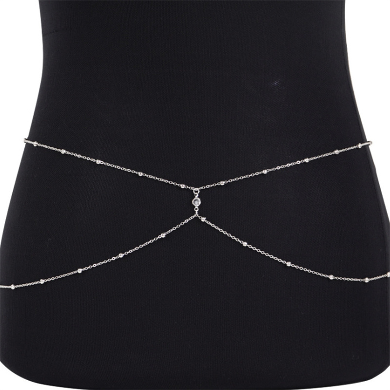 Clear Rhinestone Beaded Belly  - Body Jewelry In Bulk 评论和价格