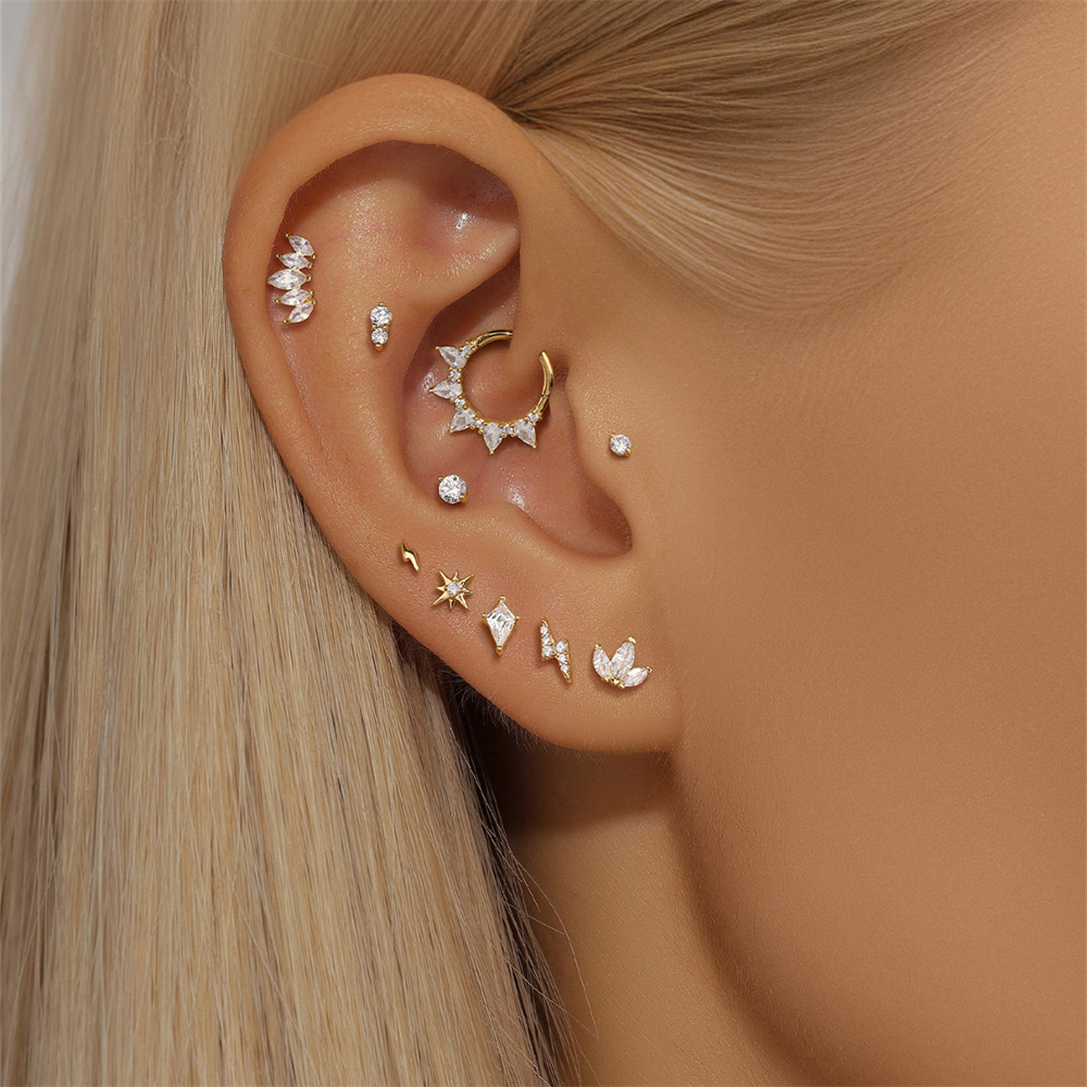 AIDE Real 14K Solid Gold Color - Body Jewelry Real Gold 评论和价格