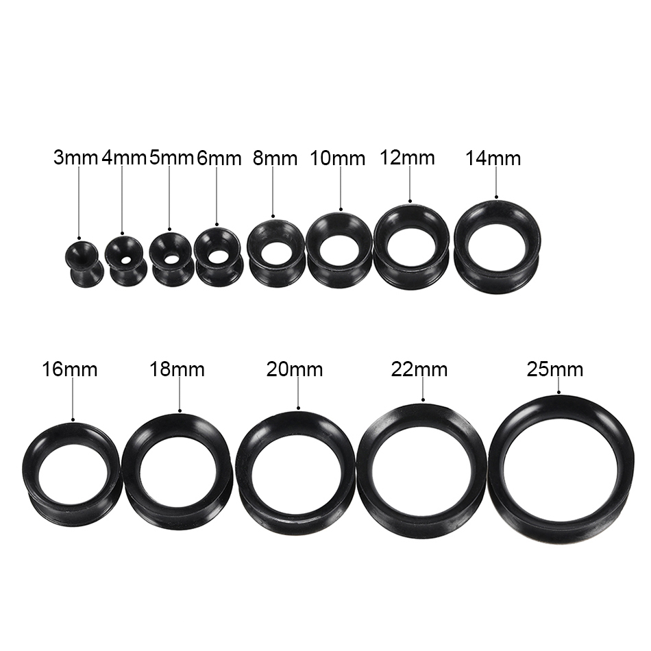 30pcs/lot Silicone Flexible Ea - Body Jewelry Ear Gauges 评论和价格