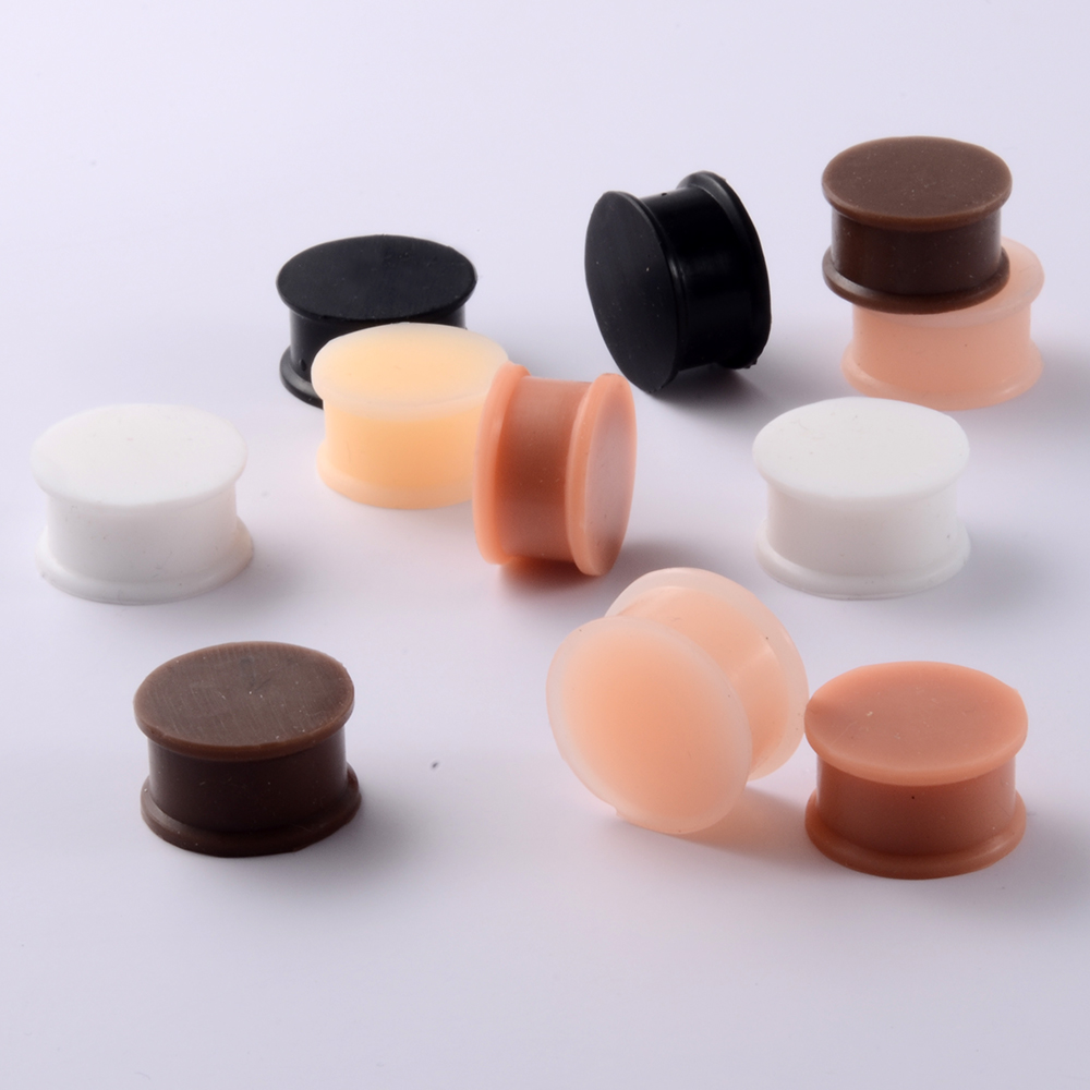 1 Pair Silicone Flexible Thick - Body Jewelry Ear Gauges 评论和价格