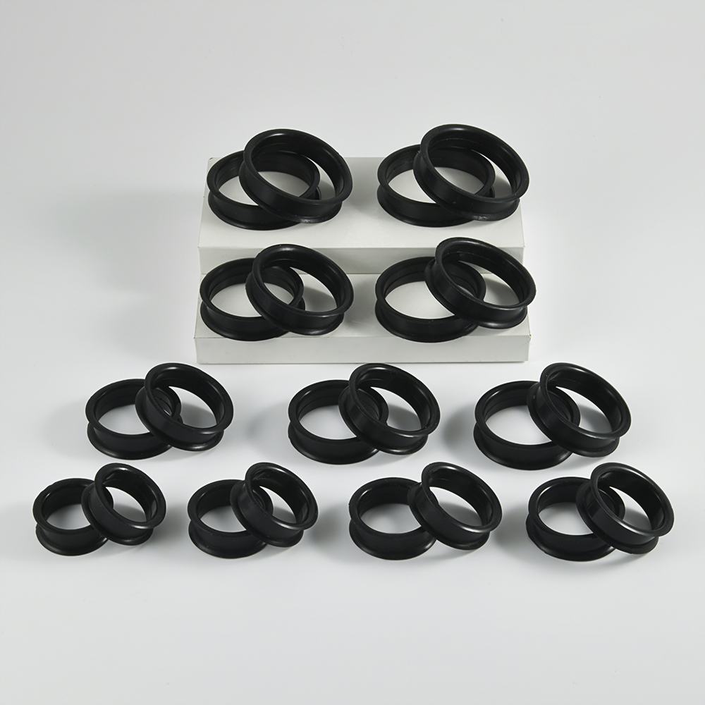 Pair Supersize Flexible Black  - Body Jewelry Ear Gauges 评论和价格