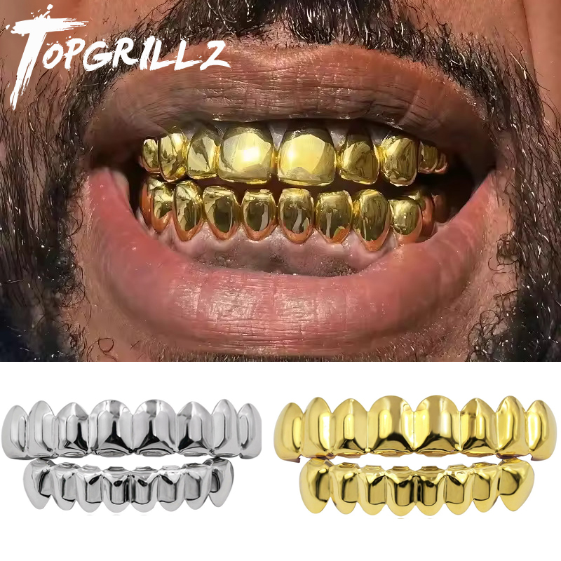 TOPGRILLZ Gold Silver Plated H - Body Jewelry Real Gold 评论和价格