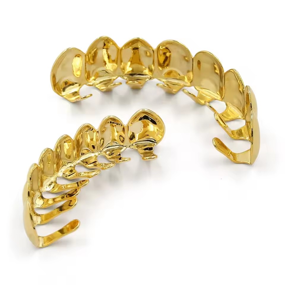 TOPGRILLZ Gold Silver Plated H - Body Jewelry Real Gold 评论和价格