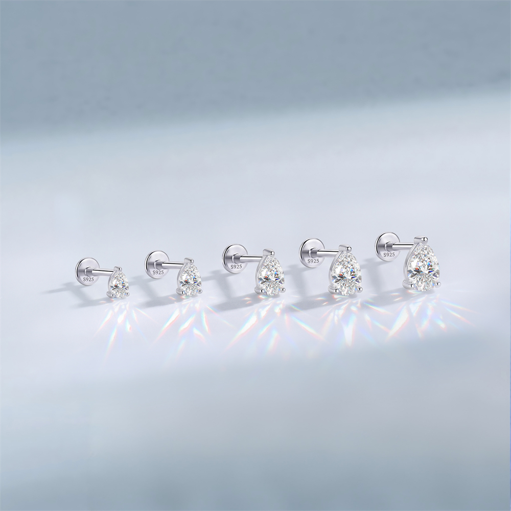 KOJ 1PC 925 Sterling Silver Cl - Body Jewelry Hypoallergenic 评论和价格