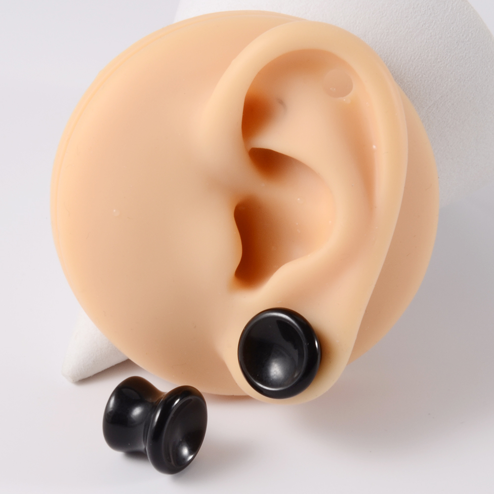 Pair Stone Ear Gauges Double F - Body Jewelry Ear Gauges 评论和价格