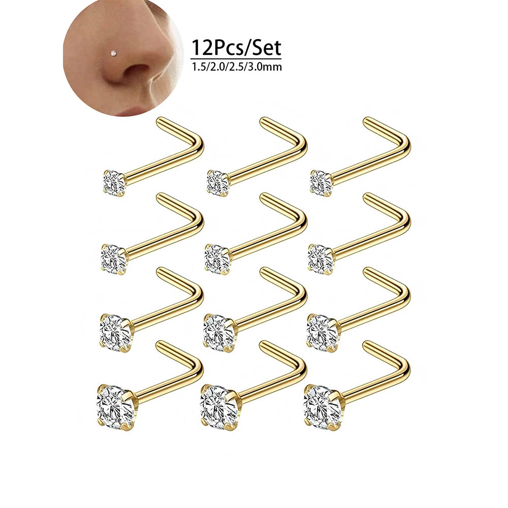 12-Piece Full Set 316L Hypoall - Body Jewelry Hypoallergenic 评论和价格