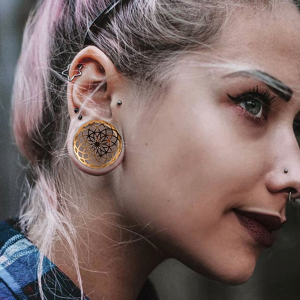 Vankula 2PCS 316 Stainless Ste - Body Jewelry Ear Gauges 评论和价格