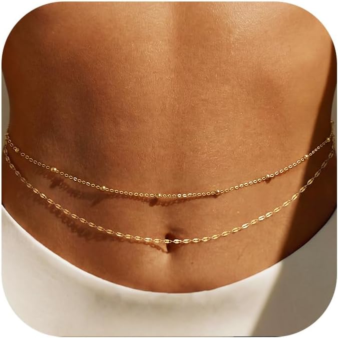 14K Gold Plated Waist Chain Wo - Body Jewelry In Bulk 评论和价格
